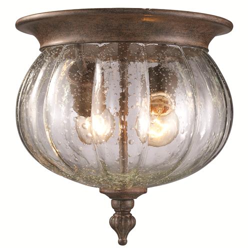 Z-Lite 516F-WB Outdoor Flush Mount Light in Weathered Bronze